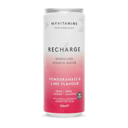 Recharge - Vitaminwasser mit Kohlensäure (Probiergröße) - Pomegranate & Lime