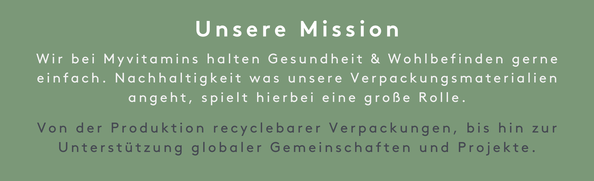Lass uns über Plastik reden - Unsere Mission I Myvitamins
